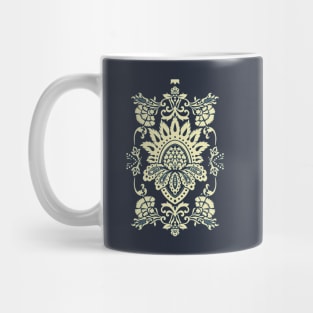 Vintage damask Blue and White Mug